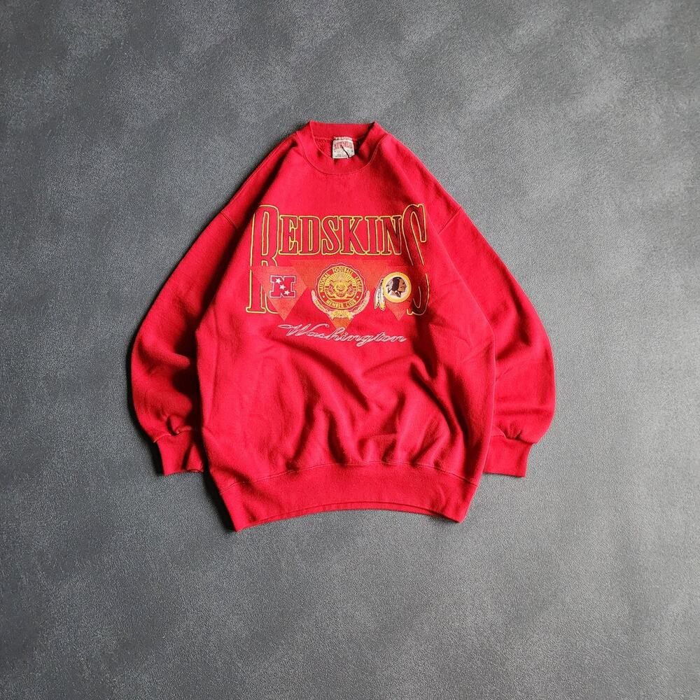 Vintage 90's Washington Redskins Nutmeg NFL Made in USA Red Sweatshirt XL